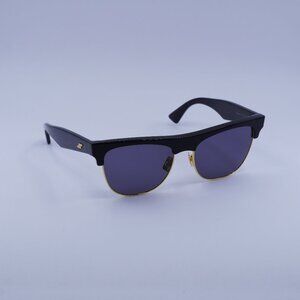 Bottega Veneta BV1003S 001 Sunglasses Black/Gold Square Frame, Grey Lenses